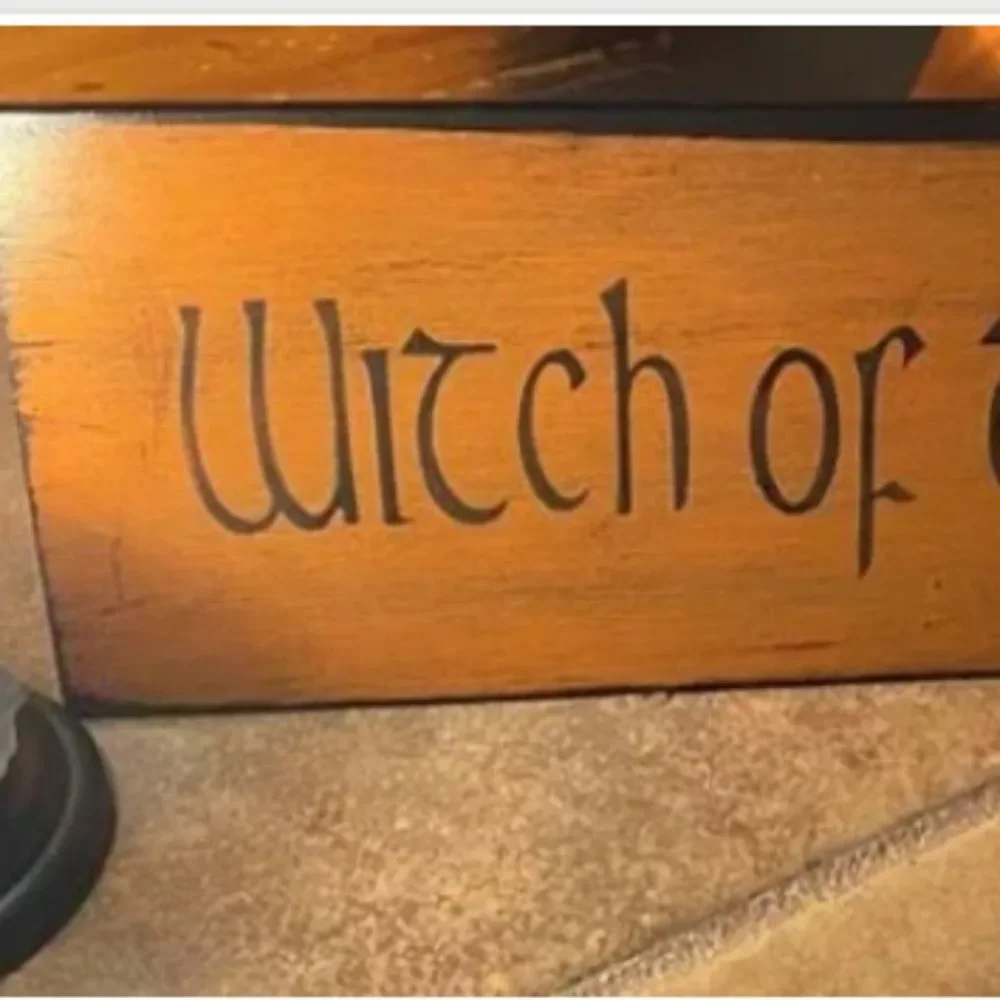 Primitive Witch of the Woods door sign Halloween goth decor witches witchcraft